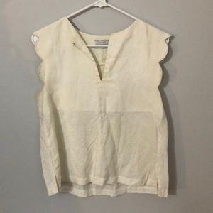 & other stories scalloped sleeveless top